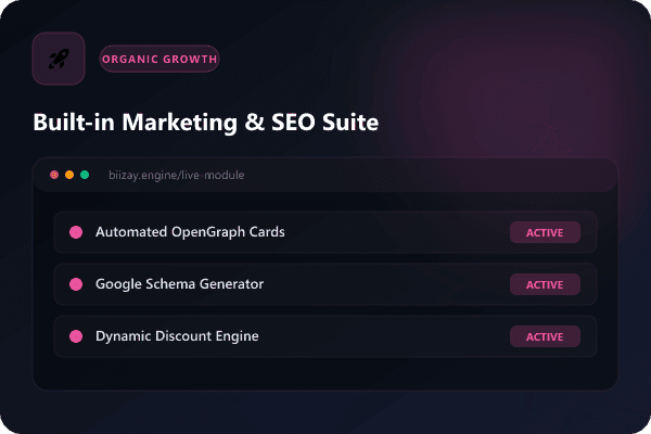 Built-in SEO & Marketing Suite