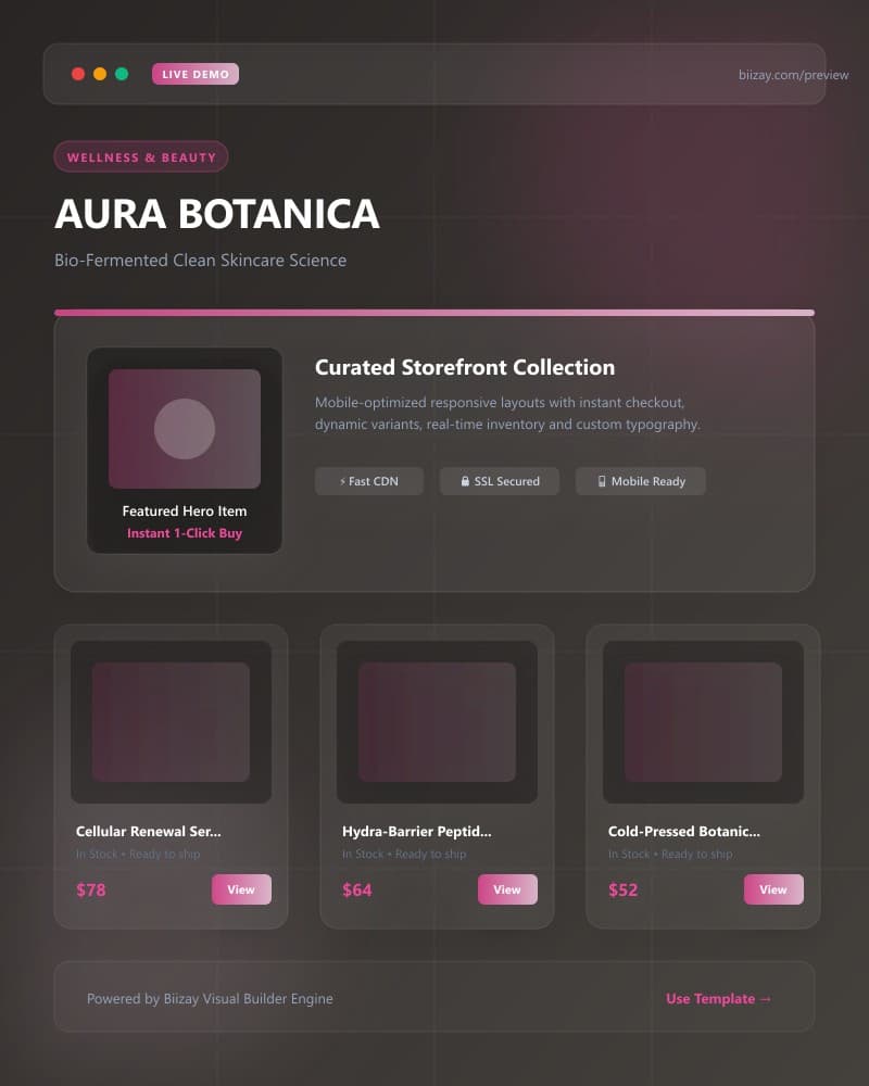 Beauty & Wellness template preview