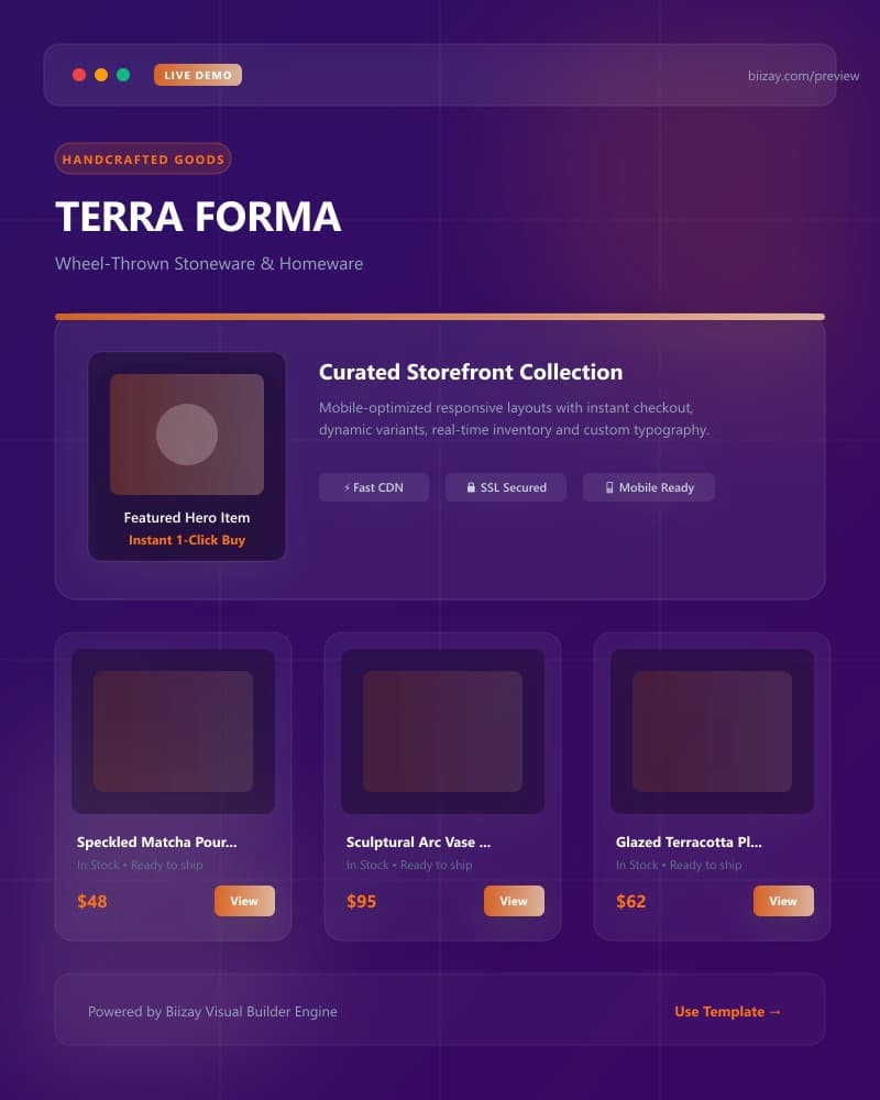 Artisan & Handmade template preview