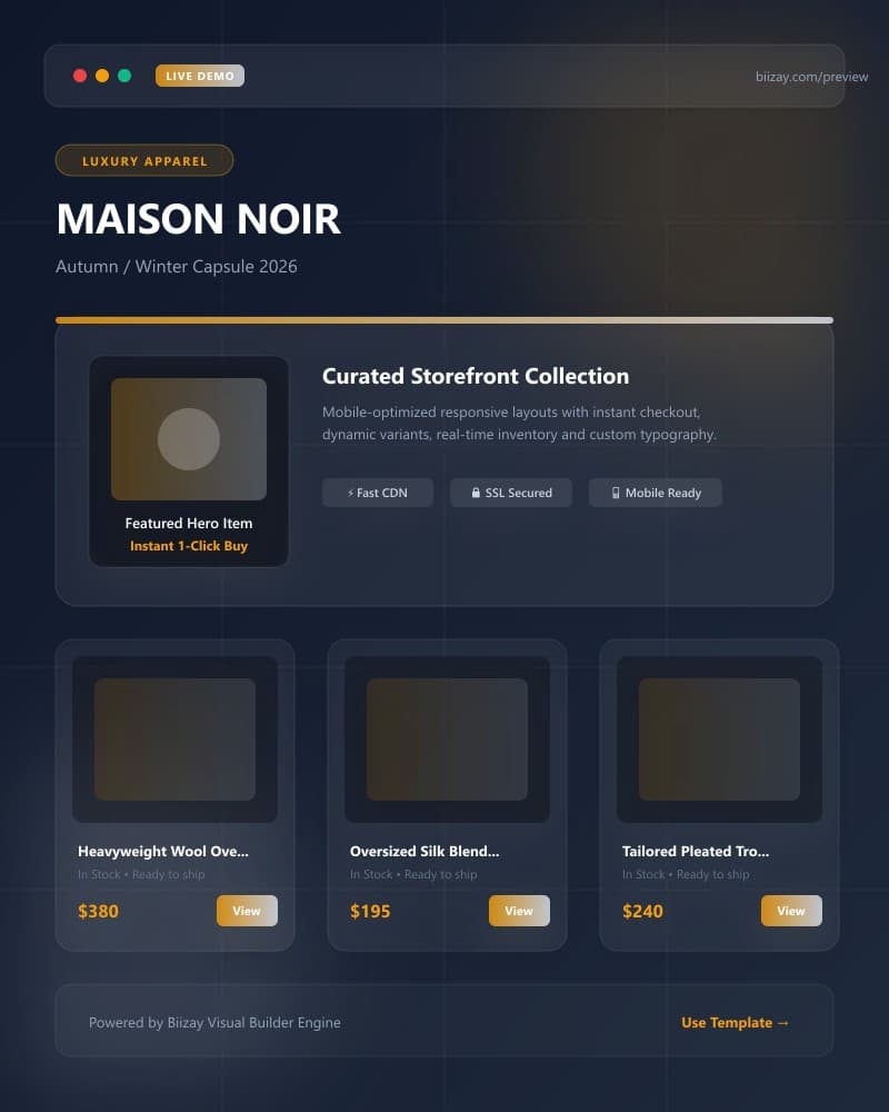 Fashion Store template preview