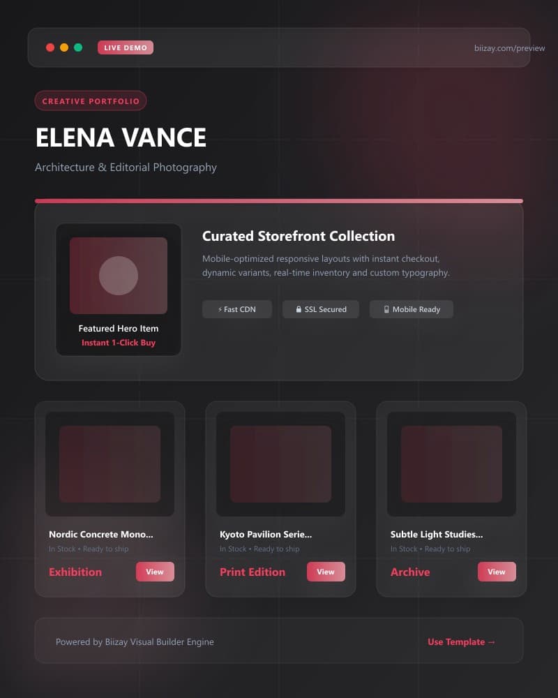 Portfolio template preview